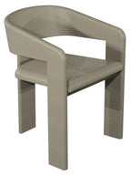 Grey Bonded Leather Upholstered Dining Chair - Home Furniture Interiors