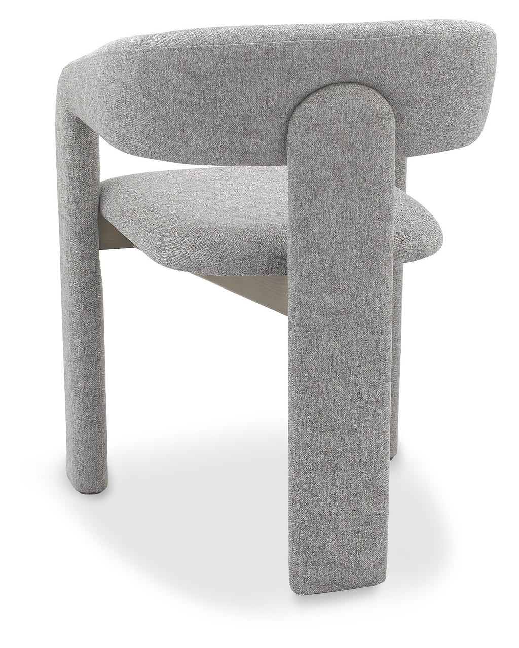 Grey Fabric Upholstered Dining Chair with Oiled Oak Framed
