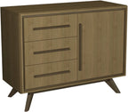 Oak And Light Weathered Oak Narrow Sideboard