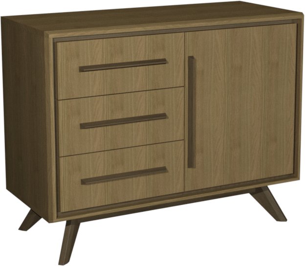 Oak And Light Weathered Oak Narrow Sideboard