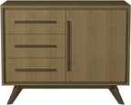 Oak And Light Weathered Oak Narrow Sideboard - Home Furniture Interiors