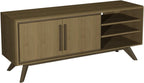 Light Weathered Oak Wooden TV Media Entertainment Unit