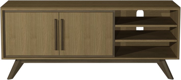 Light Weathered Oak Wooden TV Media Entertainment Unit - Home Furniture Interiors