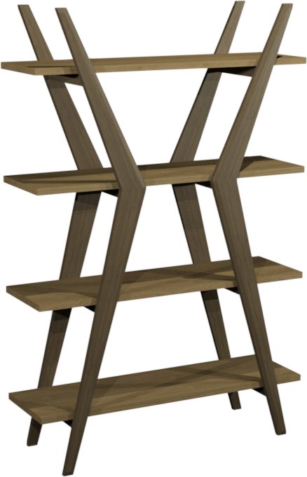 Light Weathered Oak Open Display Shelving Unit
