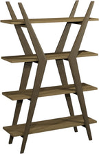 Light Weathered Oak Open Display Shelving Unit