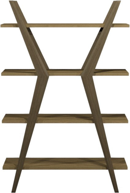 Light Weathered Oak Open Display Shelving Unit - Home Furniture Interiors