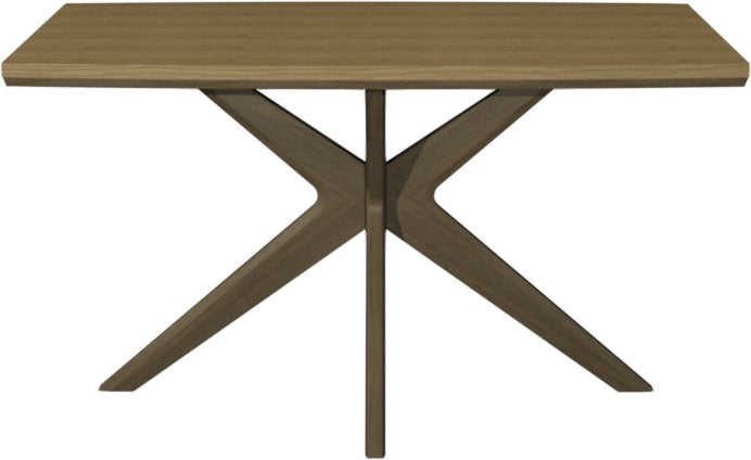 Light Weathered Oak 4 Seater Dining Table Cross Legs - Home Furniture Interiors