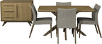 Light Weathered Oak 4 Seater Dining Table Cross Legs - Home Furniture Interiors
