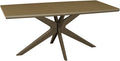 Light Weathered Oak 6 Seater Dining Table Cross Legs