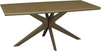 Light Weathered Oak 6 Seater Dining Table Cross Legs