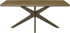 Light Weathered Oak 6 Seater Dining Table Cross Legs - Home Furniture Interiors