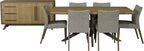 Light Weathered Oak 6 Seater Dining Table Cross Legs - Home Furniture Interiors