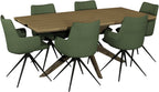 Light Weathered Oak 6 Seater Dining Table Cross Legs - Home Furniture Interiors