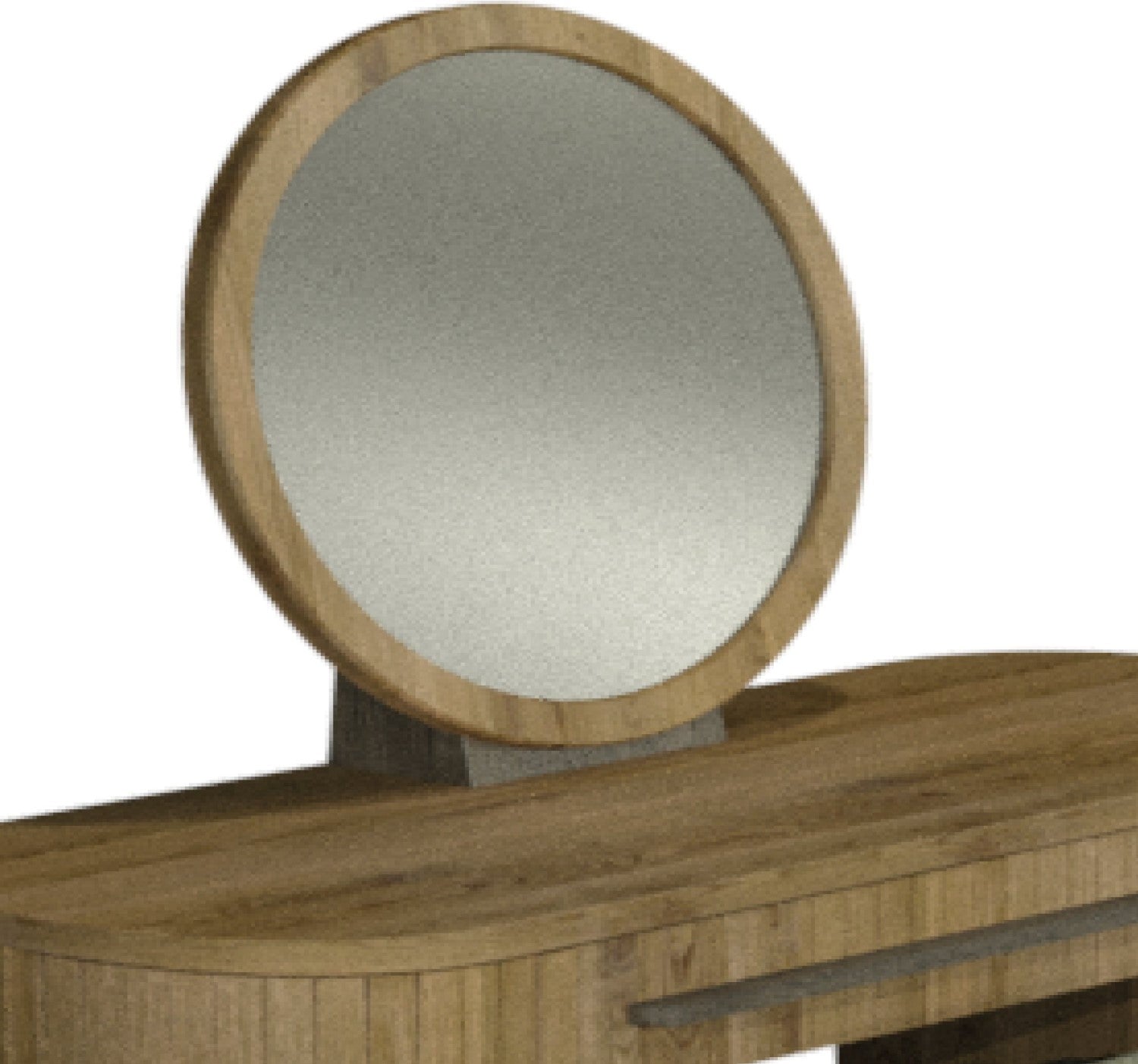 Vega Knotty Oak And Weathered Oak Vanity Mirror