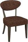Ellipse Fumed Oak Upholstered Dining Chair Auburn Fabric (Pair)