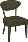 Ellipse Fumed Oak Upholstered Dining Chair Green Fabric (Pair)