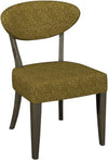 Ellipse Fumed Oak Upholstered Dining Chair Mustard Fabric (Pair)