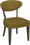 Ellipse Fumed Oak Upholstered Dining Chair Mustard Fabric (Pair)
