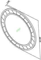 Fumed Oak Round Metal Wall Mirror 80cm Diameter - Home Furniture Interiors