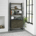 Dark Oak Tall Open Display Shelving Unit Cupboard Base