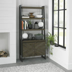 Dark Oak Tall Open Display Shelving Unit Cupboard Base