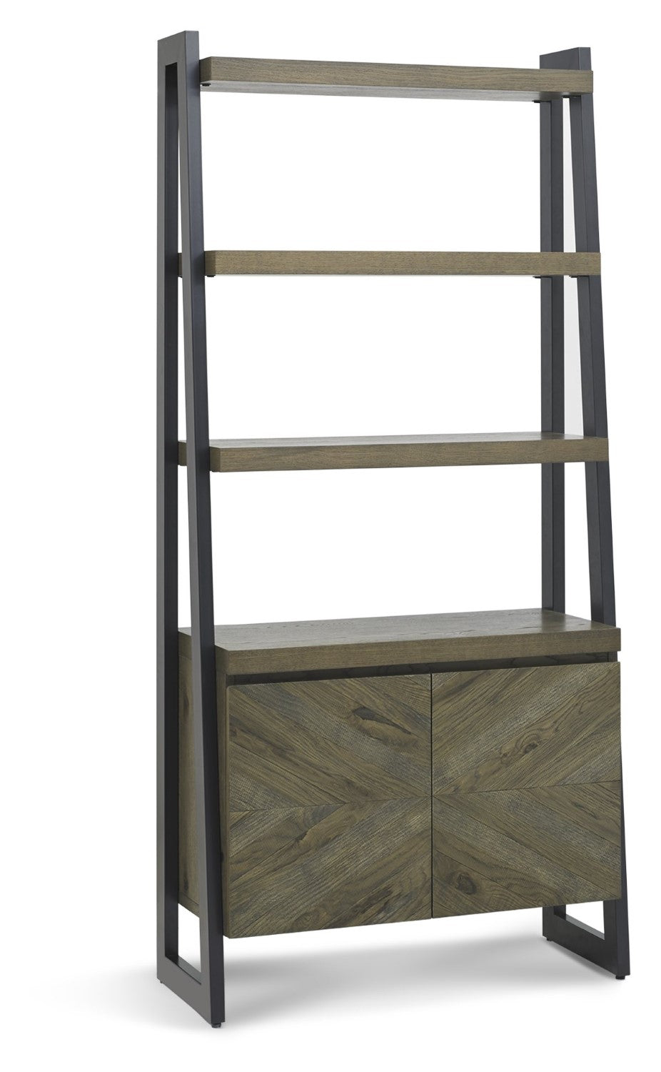 Dark Oak Tall Open Display Shelving Unit Cupboard Base - Home Furniture Interiors