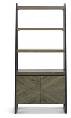 Dark Oak Tall Open Display Shelving Unit Cupboard Base - Home Furniture Interiors