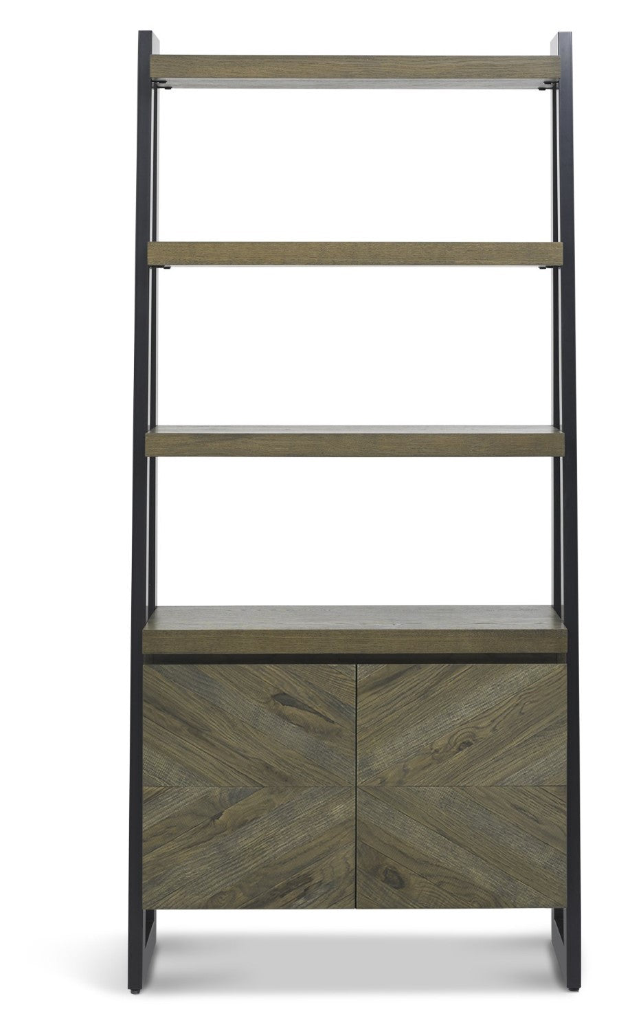 Dark Oak Tall Open Display Shelving Unit Cupboard Base - Home Furniture Interiors