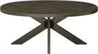 Ellipse Fumed Oak Small 6 Seater Dining Table with Wooden Legs - Home Furniture Interiors