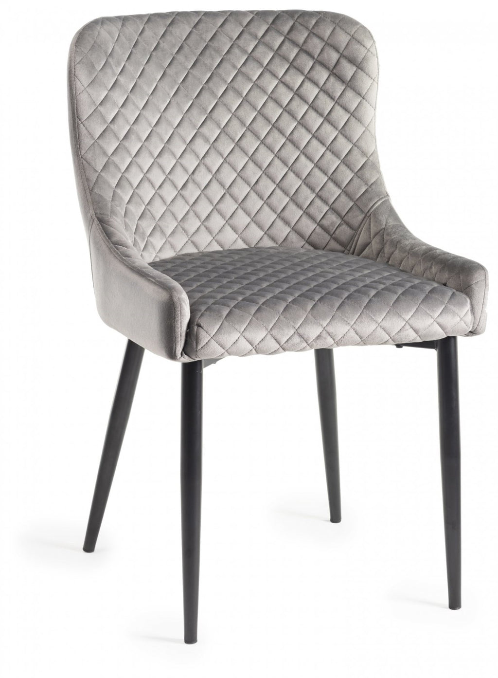 Dark Oak Oval Dining Table Set 6 Grey Velvet Fabric Chairs - Home Furniture Interiors