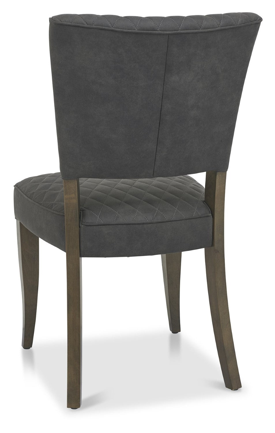 Dark Oak Oval Dining Set with 6 Dark Grey Dining Chairs - Home Furniture Interiors