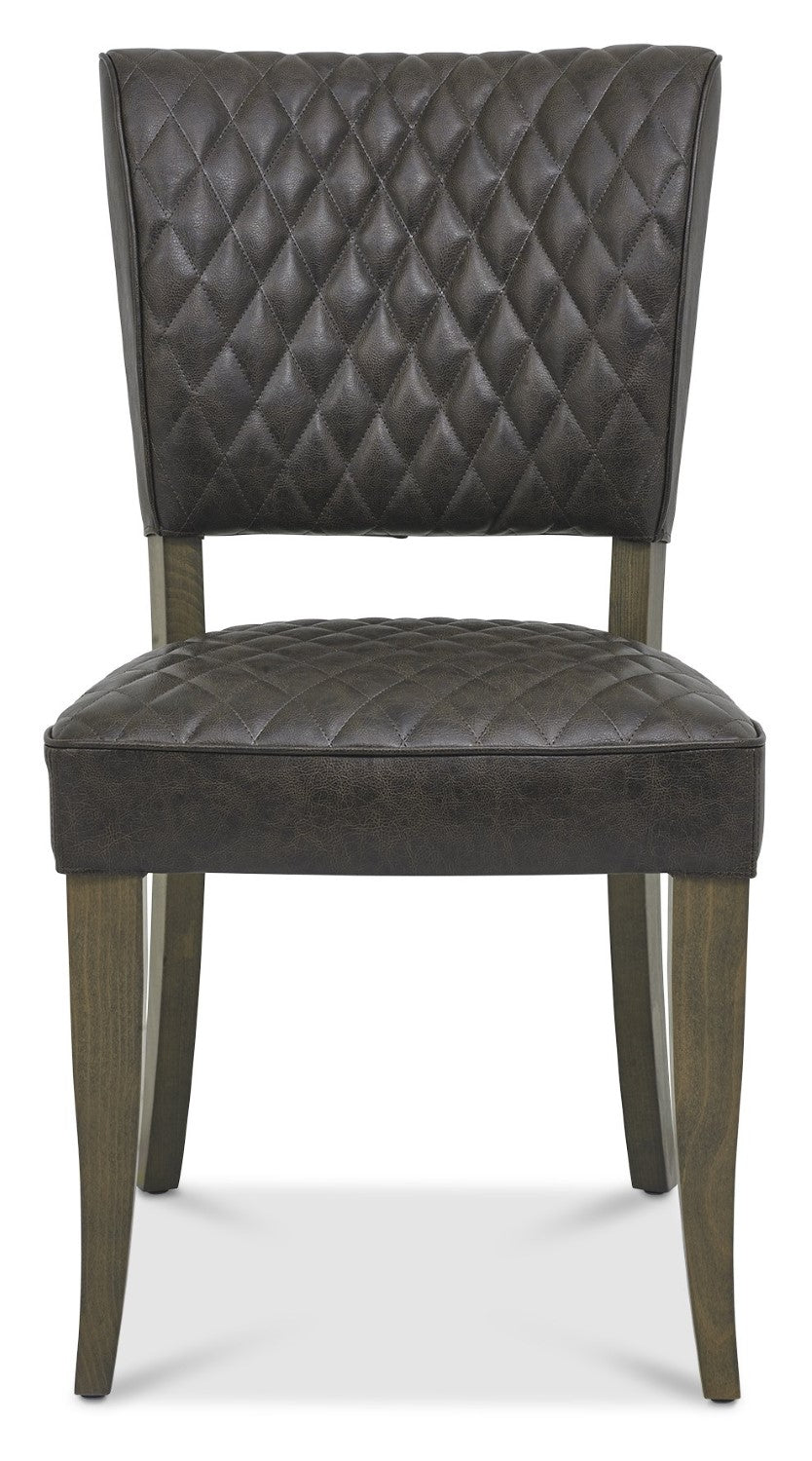 Dark Oak Oval Dining Table Set 6 Vintage Leather Chairs - Home Furniture Interiors