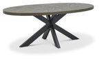 Dark Oak Large Oval Dining Table Set 6 Yellow Velvet Chairs - Home Furniture Interiors