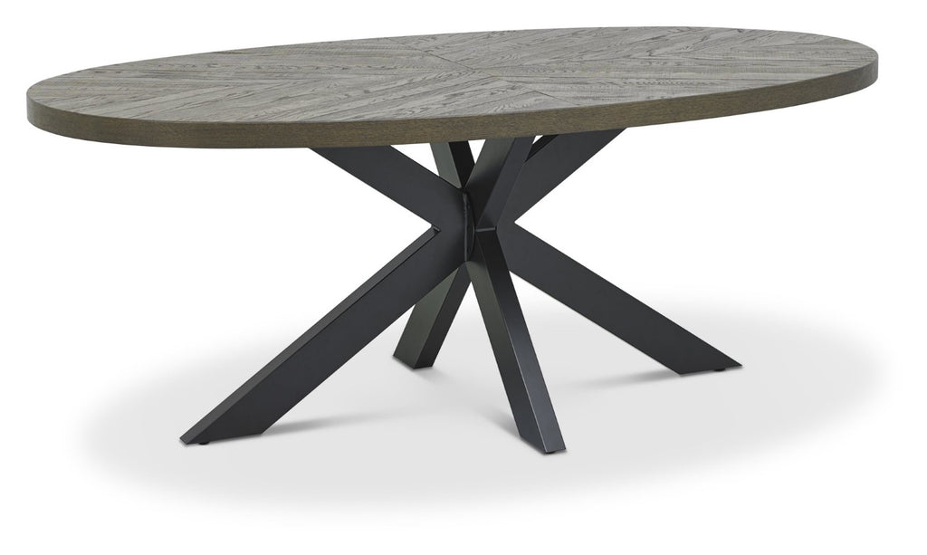 Dark Oak Extra Large 235cm Oval Dining Table