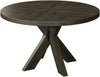 Ellipse Fumed Oak 4 Seater Circular Dining Table with Wooden Legs