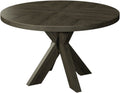 Ellipse Fumed Oak 4 Seater Circular Dining Table with Wooden Legs