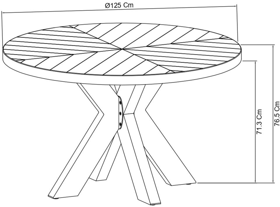 Ellipse Fumed Oak 4 Seater Circular Dining Table with Wooden Legs - Home Furniture Interiors