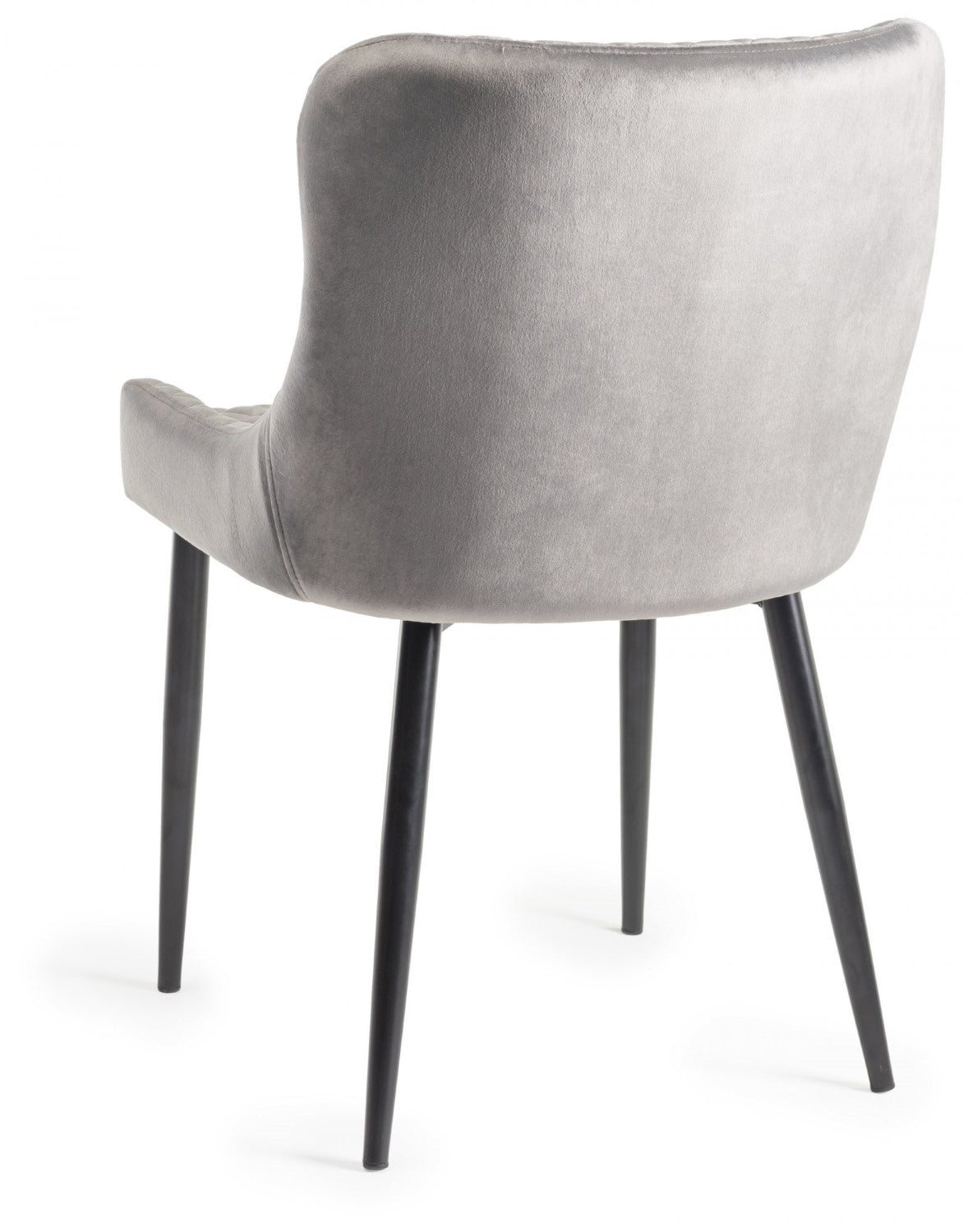 Dark Oak Small Dining Table Set 4 Grey Velvet Fabric Chairs - Home Furniture Interiors