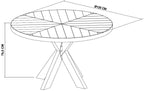 Dark Oak Round Dining Table Black Legs - Home Furniture Interiors