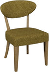 Ellipse Rustic Oak Upholstered Dining Chair Mustard Fabric (Pair)