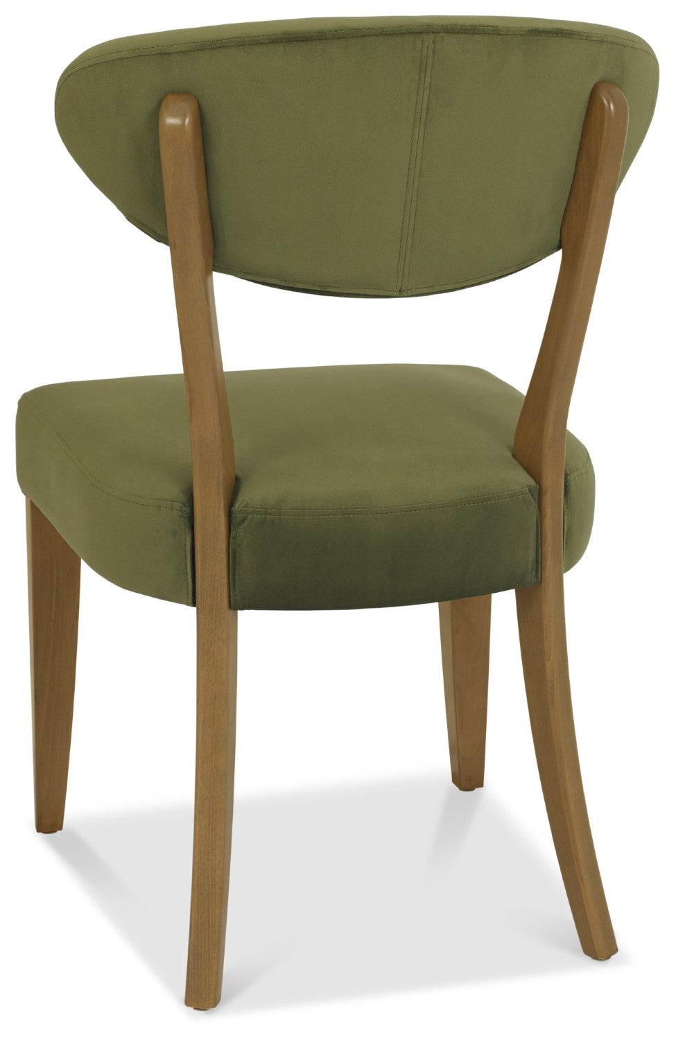 Green Velvet Diamond Stitch Back Dining Chair Oak Frame - Home Furniture Interiors