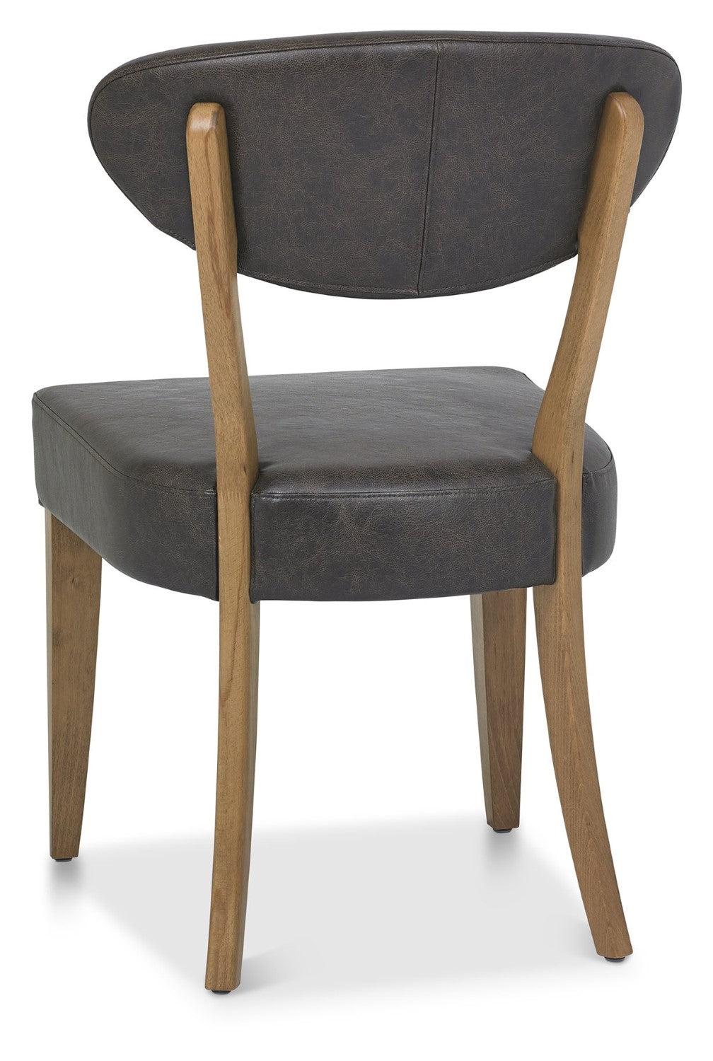 Rustic Oak Oval Dining Table x 6 Grey Leather Chair Set - Home Furniture Interiors