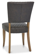 Rustic Oak Oval Dining Table Set 6 Grey Leather Chairs - Home Furniture Interiors