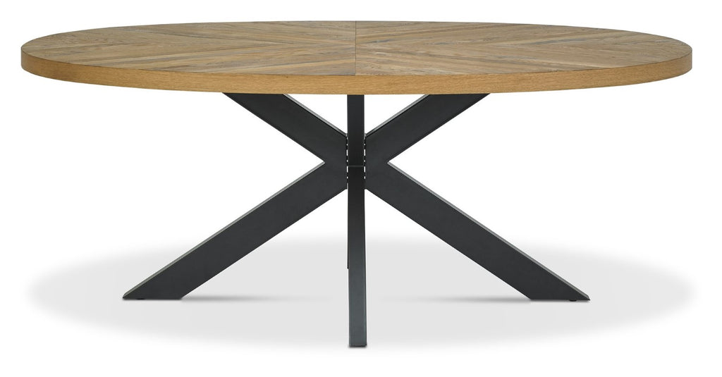 Oval Rustic Oak Dining Table Set 6 Yellow Velvet Chairs - Home Furniture Interiors
