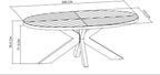 Ellipse Rustic Oak 8 Seater Dining Table with Wooden Legs - Home Furniture Interiors