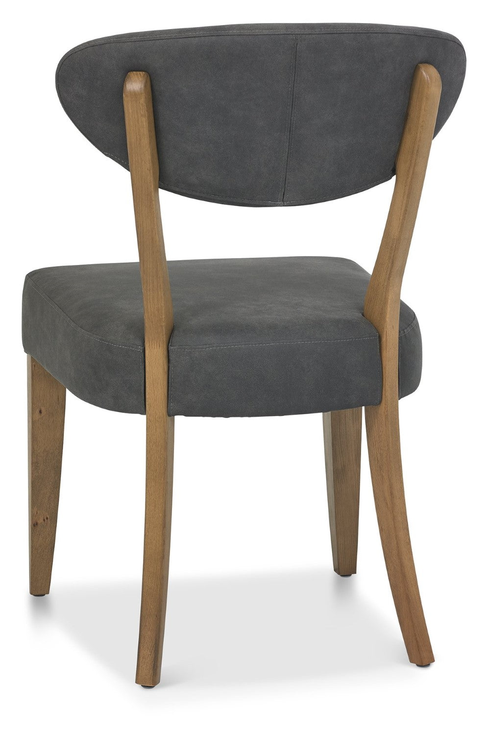 Rustic Oak Round Dining Table Set 4 Dark Grey Fabric Chairs - Home Furniture Interiors