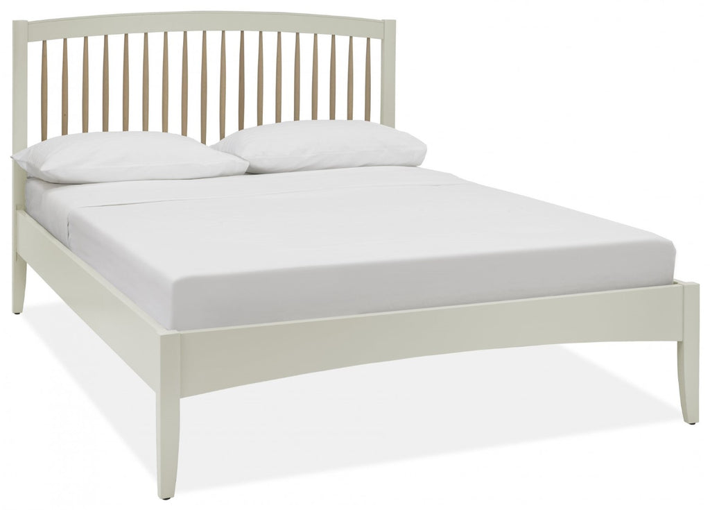 Grey Painted Scandi Oak Double Bed - Home Furniture Interiors