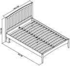 Grey Painted Scandi Oak Double Bed - Home Furniture Interiors