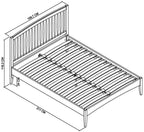 Scandi Oak Light Grey Painted 5ft King Size Bed - Home Furniture Interiors