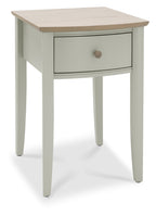 Grey Painted Oak Top Bedside Table - Home Furniture Interiors